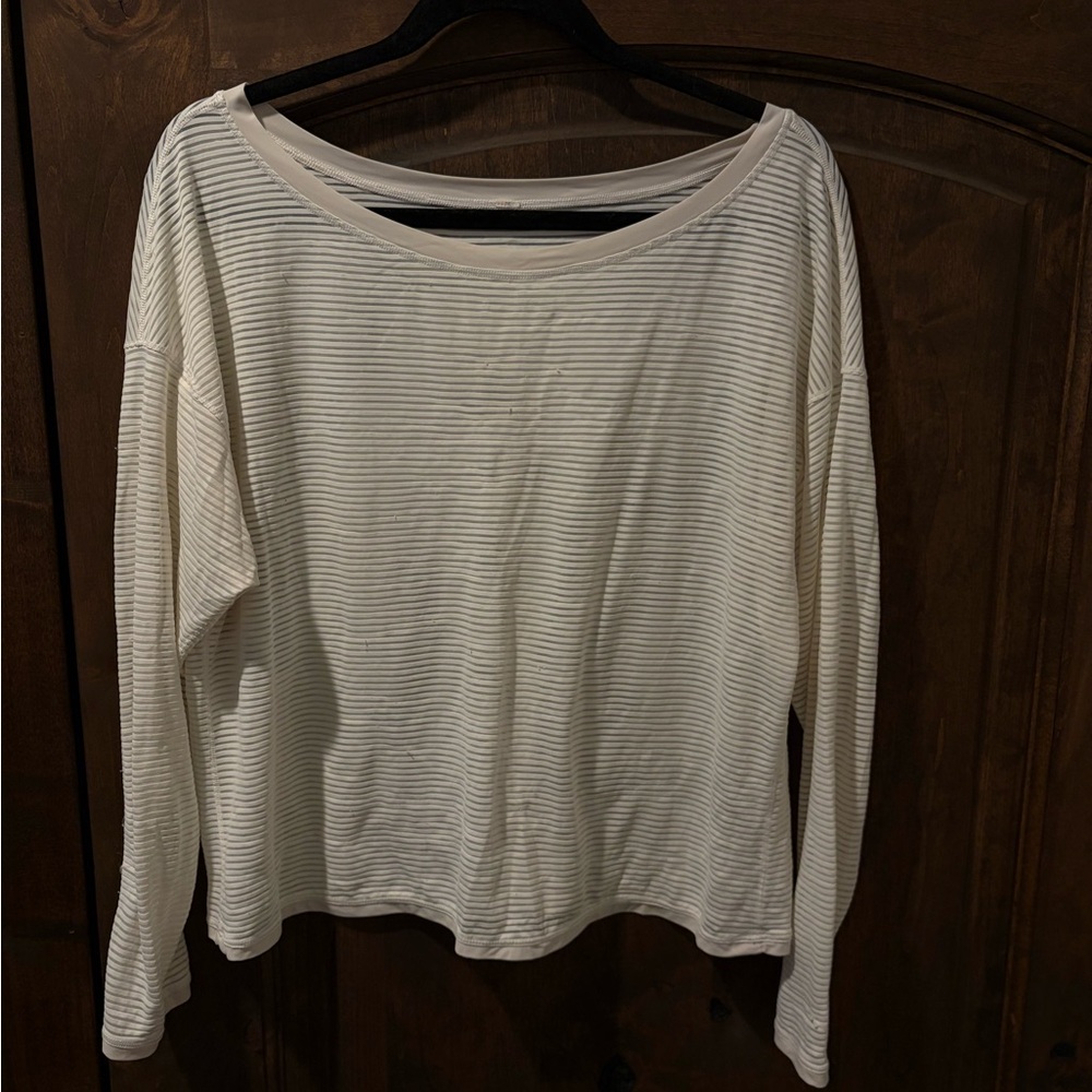Women's Cream Striped Top